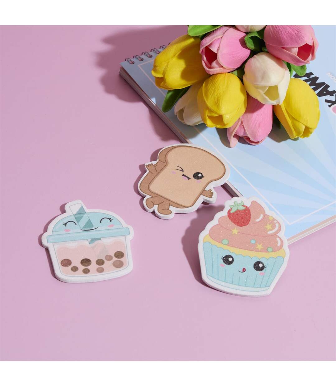 Lot de 3 Mini Limes à Ongles Kawaii 8cm Multicolore-5