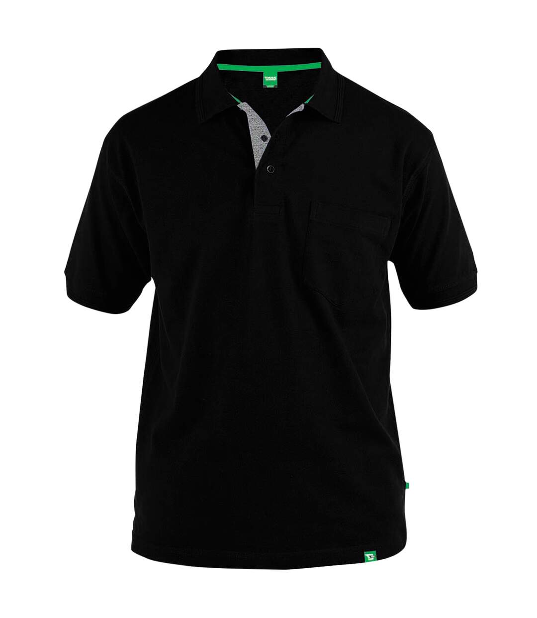 Polo grant homme noir Duke