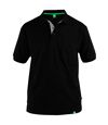 Duke Mens Grant Chest Pocket Pique Polo Shirt (Black)