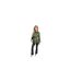 Womens/ladies Gold Detail Belted Long-sleeved Top Olive AX Paris-1