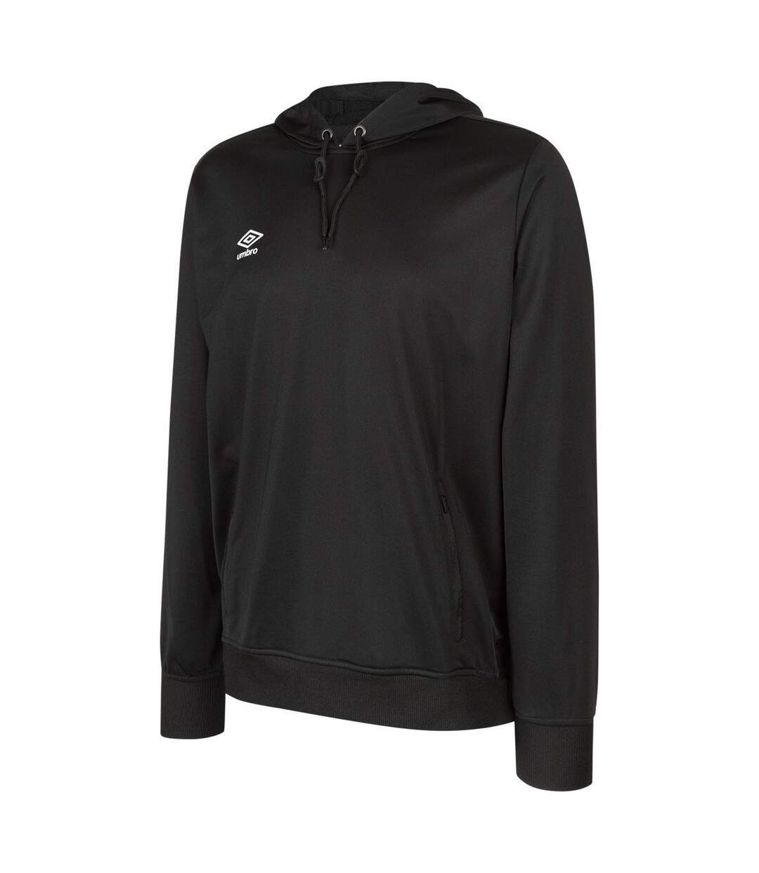 Mens club essential polyester hoodie black Umbro-1