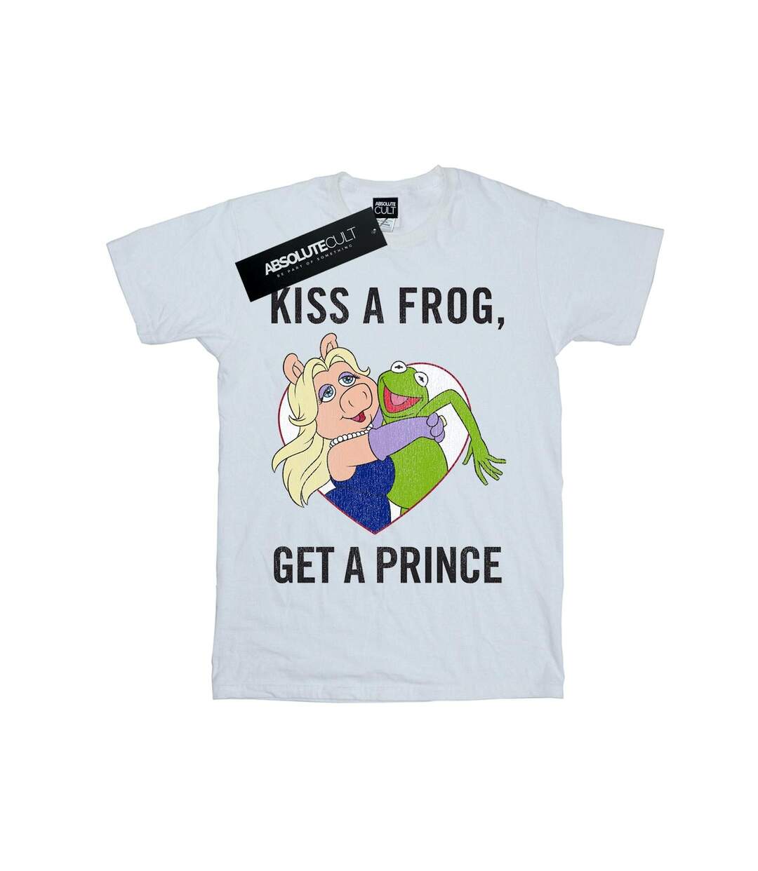 Disney Womens/Ladies The Muppets Kiss A Frog - T-shirt boyfriend en coton (Blanc) - UTBI41124-1