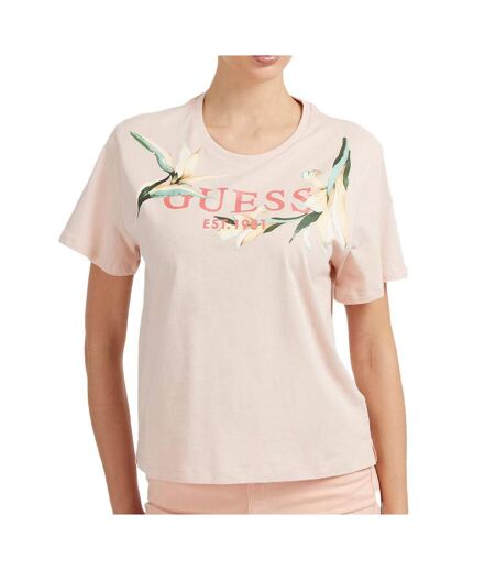T-shirt rose femme guess w3gi43ja914 - l