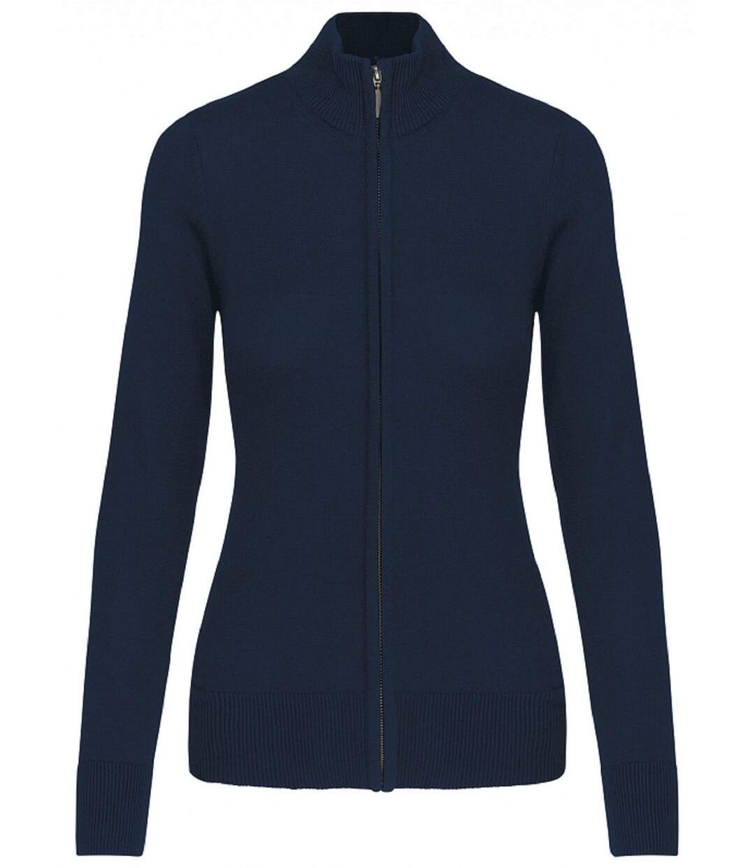 Gilet zippé cardigan K962 - femme - bleu marine-2