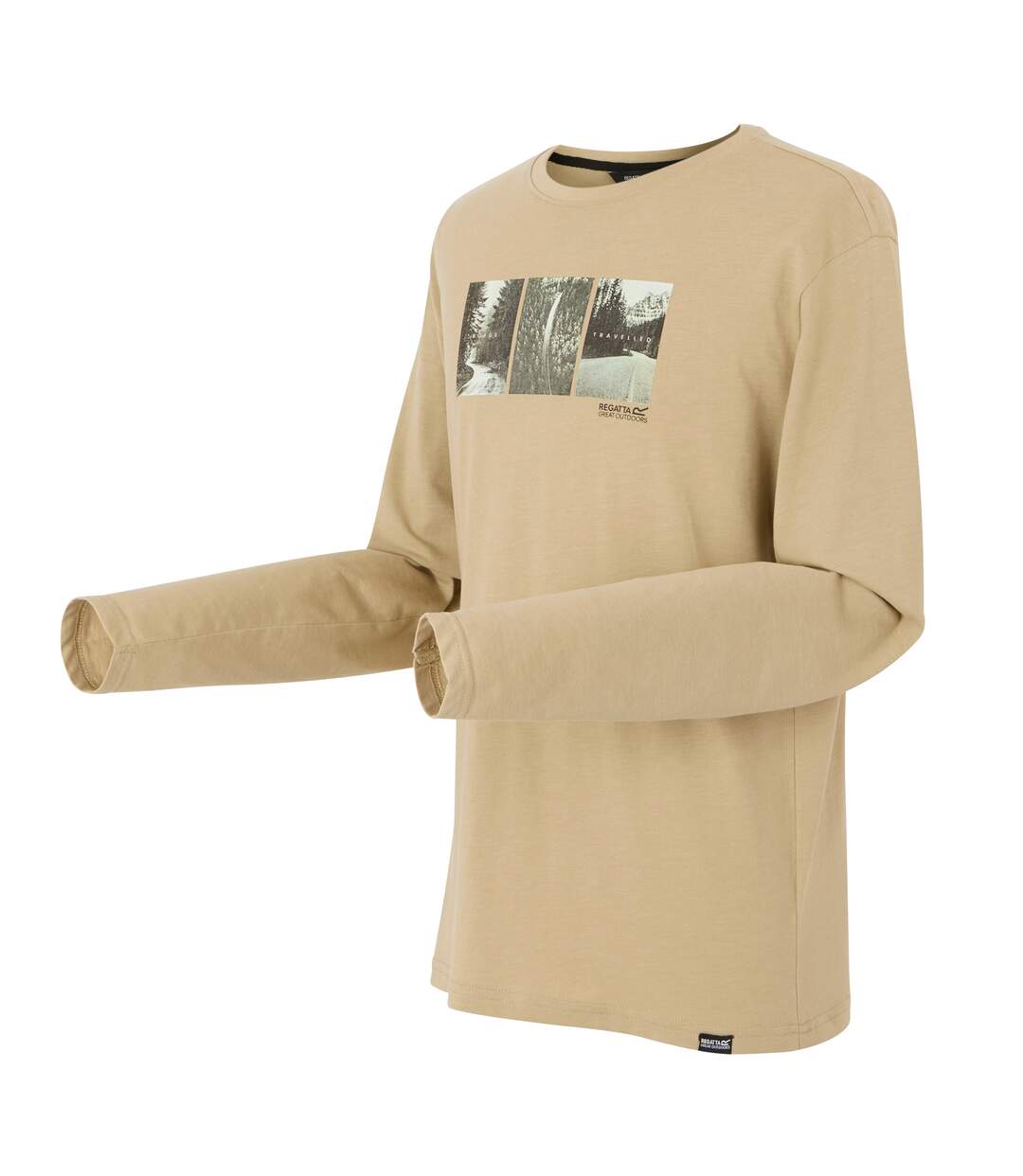 Mens maylow photograph long-sleeved t-shirt abbeystone marl Regatta-3