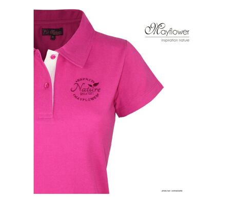 Polo MAYFLOWER LEONOR2 rose vif en maille piquée : l'élégance vitaminée