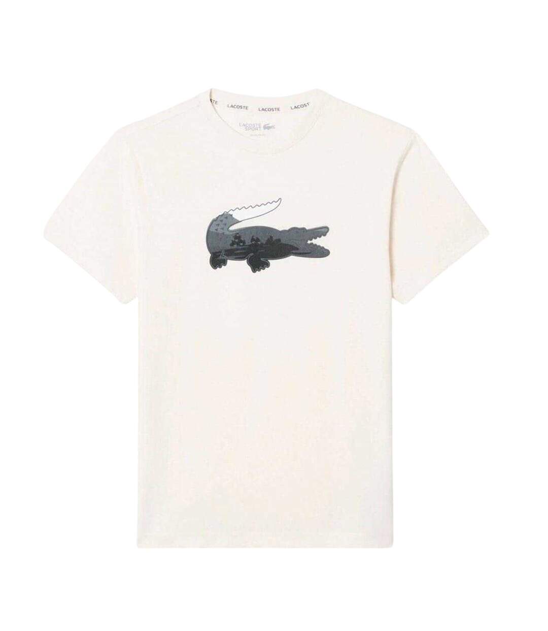 T-shirt Motif/style Imprimé Crocodile Homme Blanc Lacoste-2