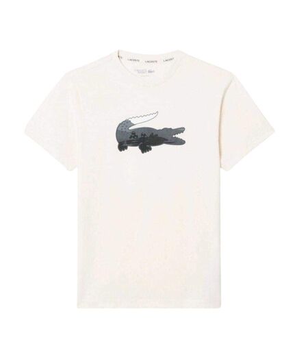 T-shirt Motif/style Imprimé Crocodile Homme Blanc Lacoste