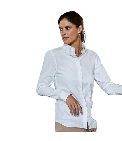 Tee Jays Womens/Ladies Perfect Long Sleeve Oxford Shirt (White) - UTPC3488