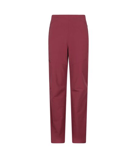 Womens/ladies Kenton Water Resistant Walking Trousers Burgundy Mountain Warehouse
