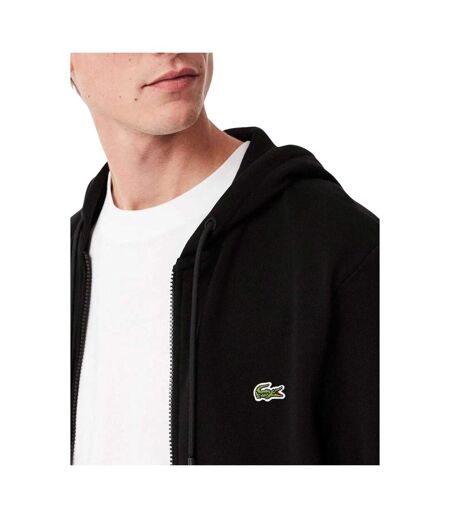 Veste À Capuche Motif/style Logo Brodé Homme Noir Lacoste
