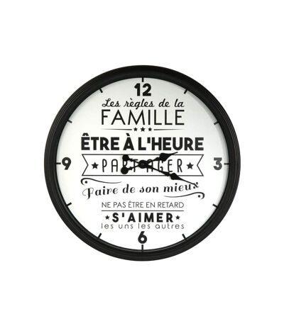 Horloge en plastique La vie en famille