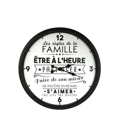 Horloge en plastique La vie en famille