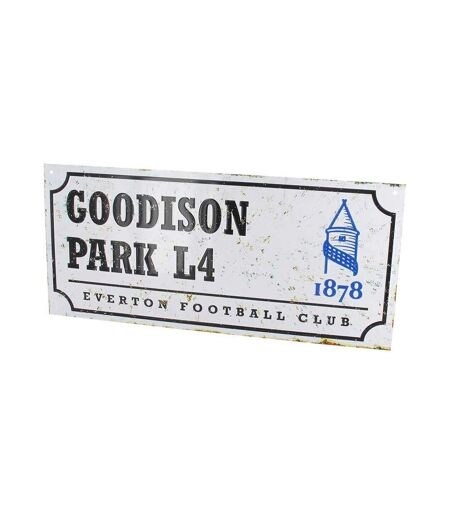 Everton FC - Plaque de rue GOODISON PARK (Argenté / Noir) (Taille unique) - UTSG21574