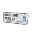 Everton FC Goodison Park Retro Street Sign (Silver/Black) (One Size)