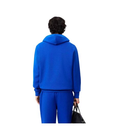 Mens Double-face Cotton Pique Hoodie Blue Lacoste