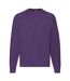 Mens classic raglan sweatshirt purple Fruit of the Loom