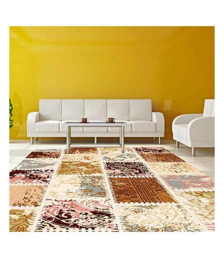 Tapis salon et chambre tissé motif baroque PATCHIC