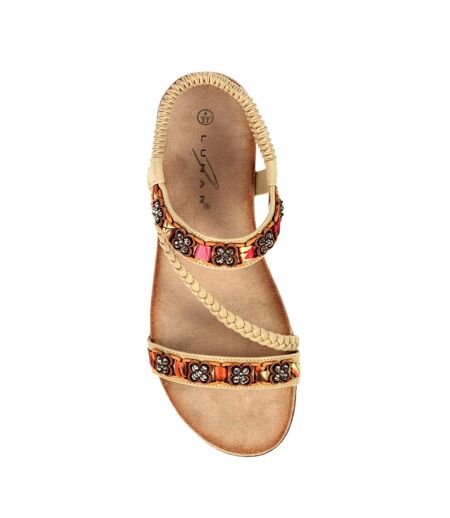 Sandales carmen femme beige pâle Lunar