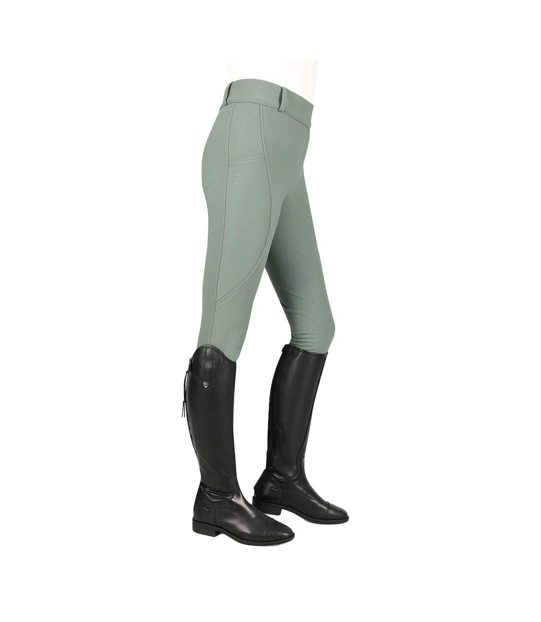 Collant d´équitation femme vert de gris Coldstream-3