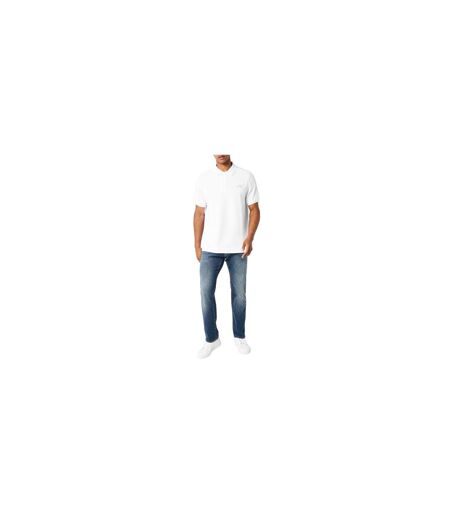 Polo Motif/style Logo Brodé Homme Blanc Slazenger