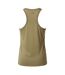Womens/ladies Fluid Satin Tank Top Khaki Lacoste-3