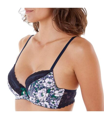 Soutien-gorge ampliforme coque moulée indigo/vert Pas De Deux