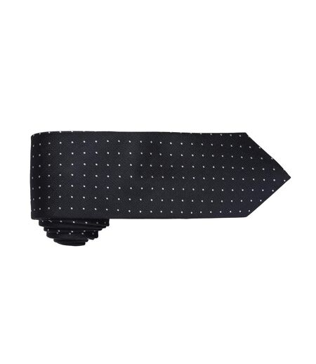Premier Mens Micro Dot Pattern Formal Work Tie (One Size) (Black/Dark Grey) - UTRW5234