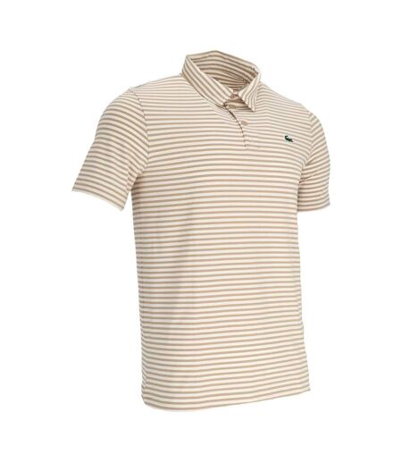 Polo Manches Courtes Motif/style À Rayures Homme Orange Blanc Lacoste