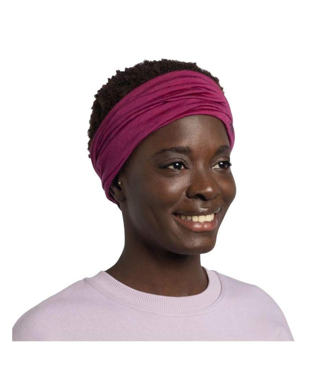 Unisex Adult Solid Merino Wool Lightweight Neck Tube One Size Magenta Buff-4