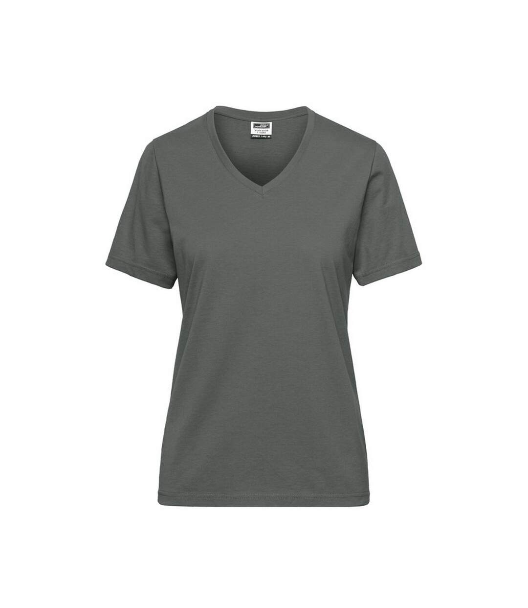 T-shirt Bio Workwear Femme Gris Foncé James And Nicholson-1
