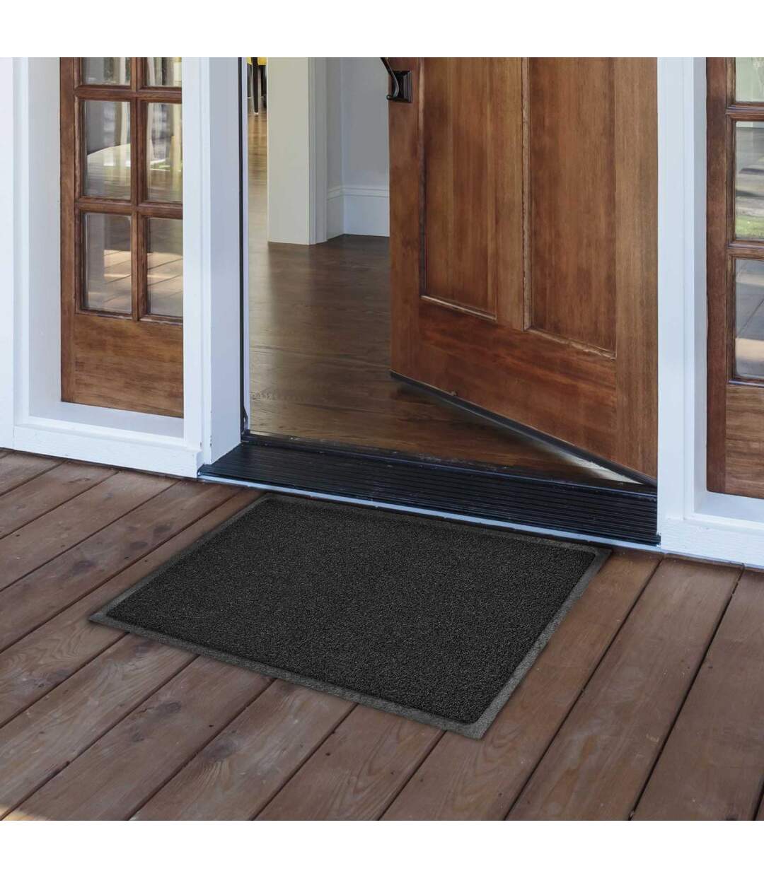 Tapis d'Entrée Spaghetti Yoni 45x75cm Noir-4