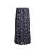 Womens/ladies nina livaeco printed midi skirt rich navy Weird Fish-2