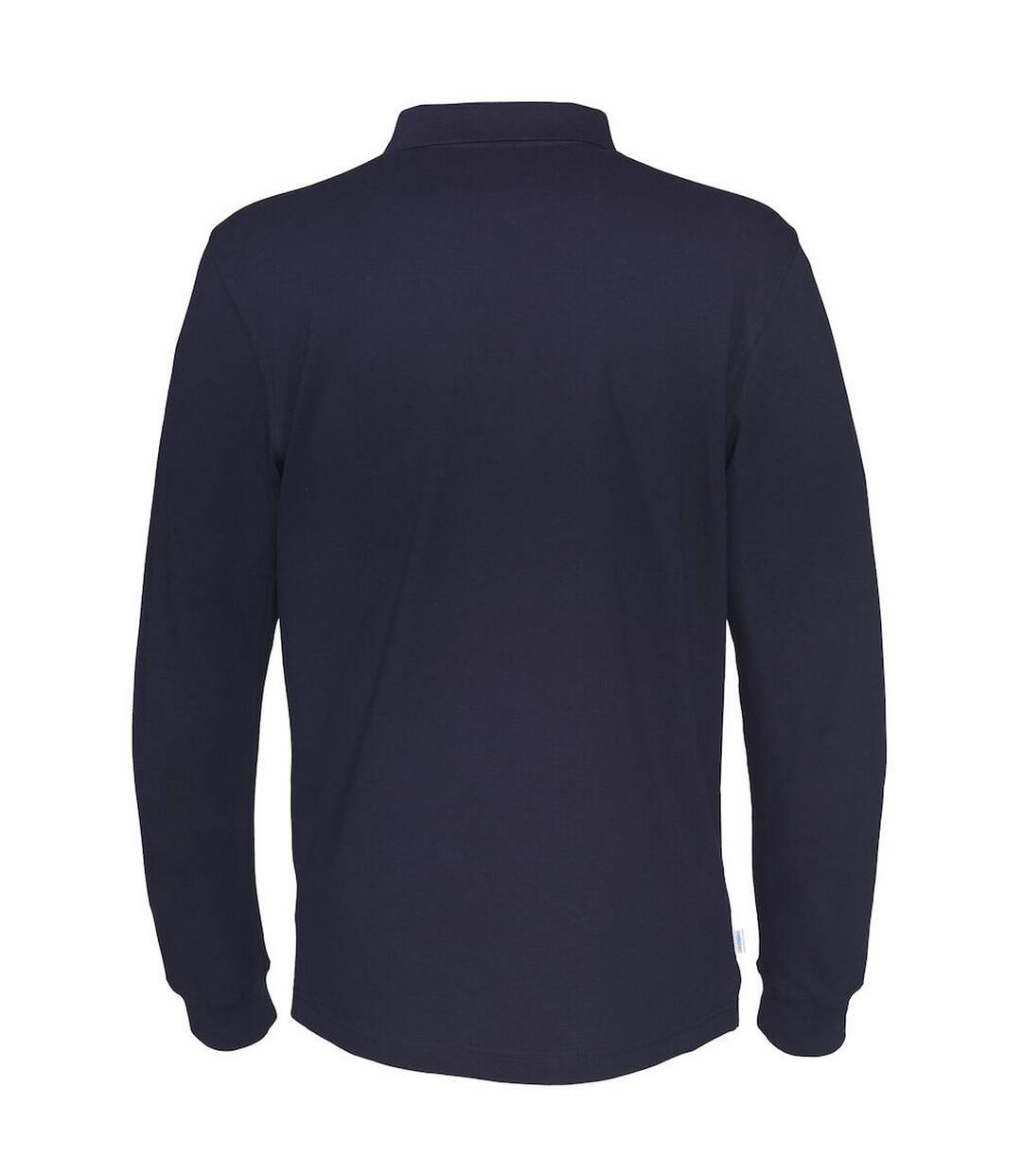 Mens Pique Long-sleeved T-shirt Navy Cottover-2