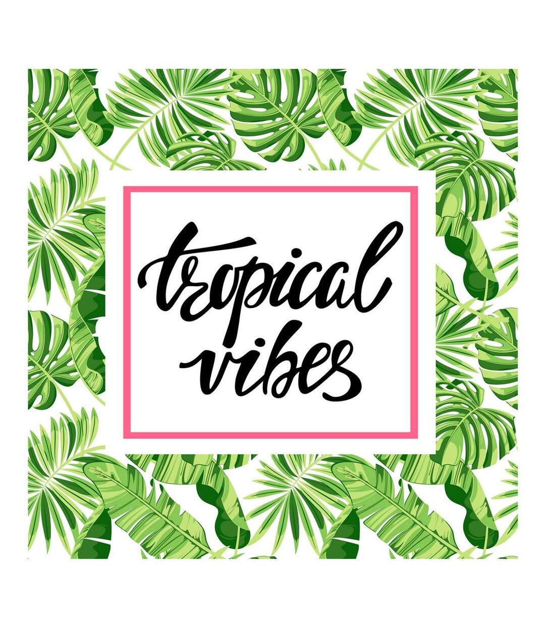 Lot de 20 Serviettes en Papier Tropical Vibes 33x33cm Vert-1