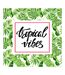 Lot de 20 Serviettes en Papier Tropical Vibes 33x33cm Vert-1