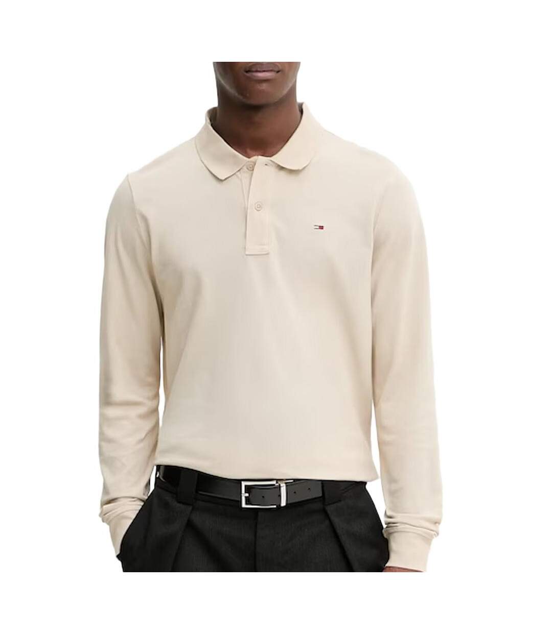 Polo beige homme tommy hilfiger dm0dm20232-1