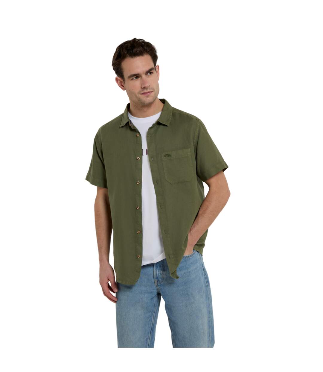 Chemise bayside homme vert foncé Animal-3