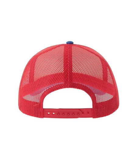 Casquette Trucker Motif/style 5 Panneaux Rapper-s Adulte Blanc Rouge Bleu Roi Atlantis