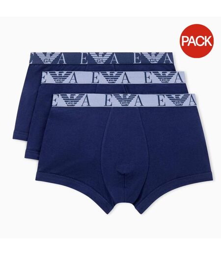 Lot De 3  Boxers Homme Bleu Bleu Indigo Emporio Armani