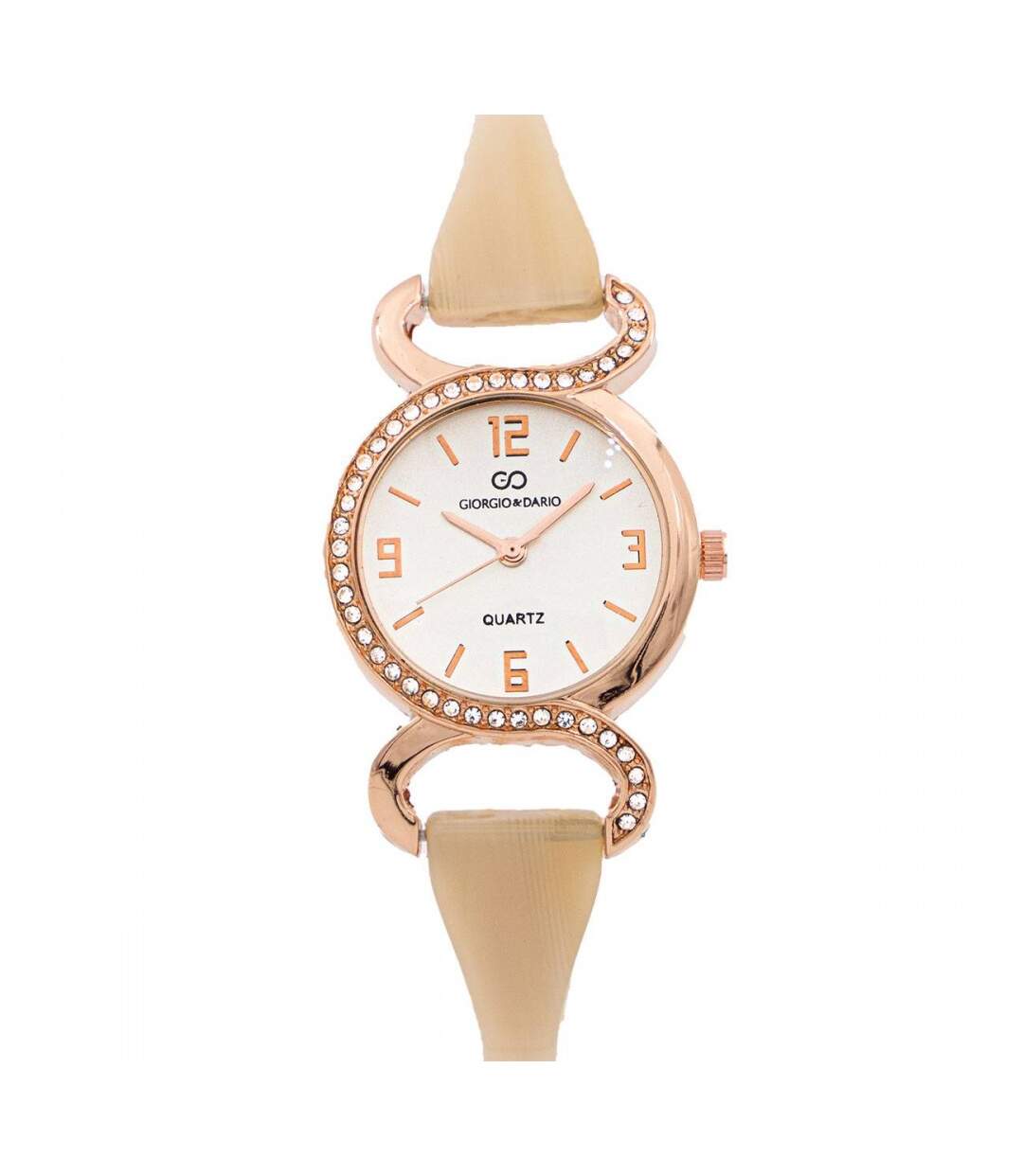 Coffret Montre Femme Métal Rose Beige GIORGIO