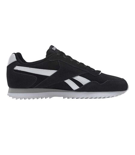 Mens Royal Glide Ripple Suede Trainers Black White Reebok
