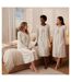 OZABI Chemise de Nuit Femme Pack de 3, Coton Manches Longues, Col Rond 4 Boutons-4