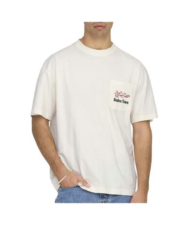 T-shirt blanc homme only & sons diego - l