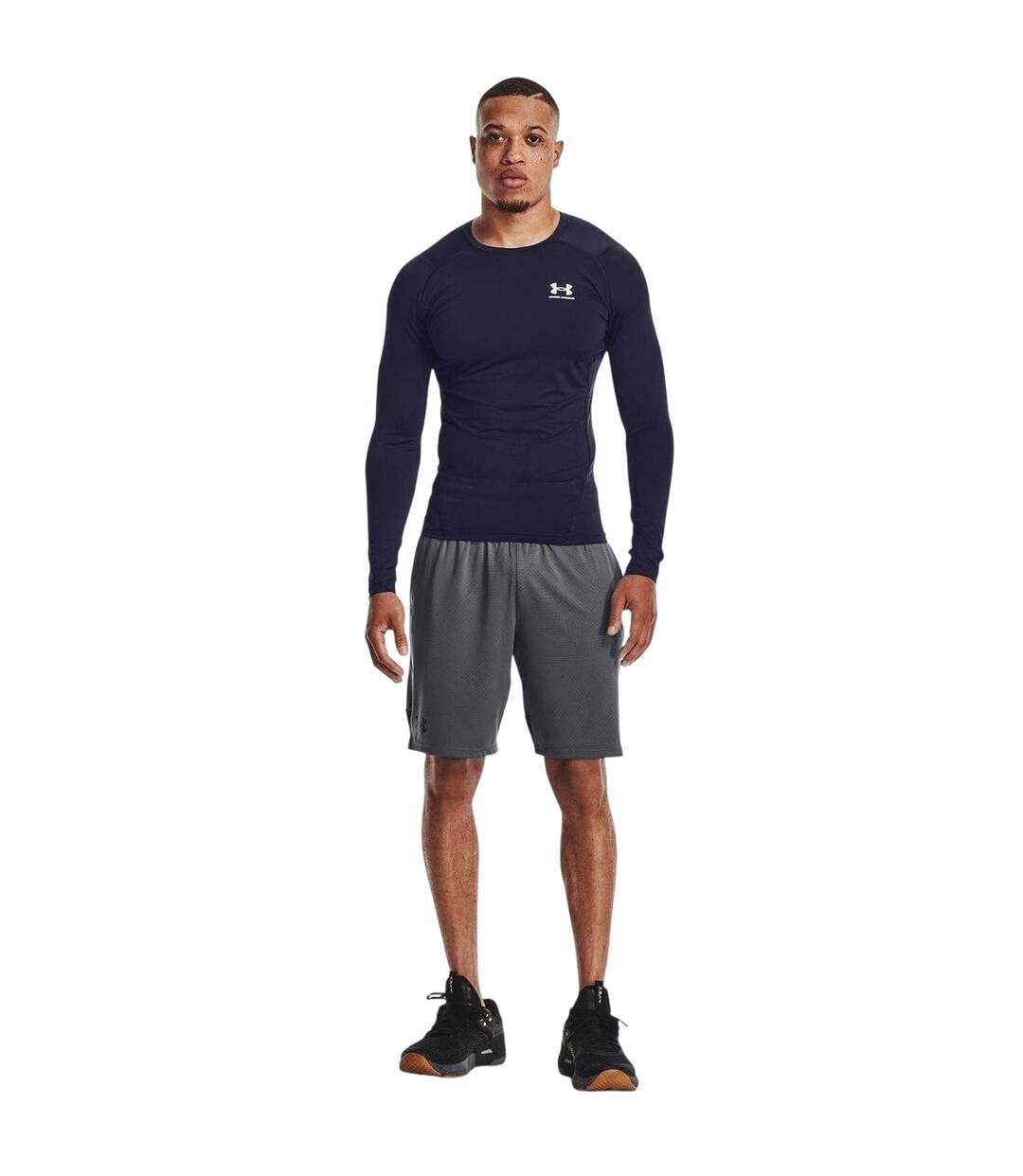 Haut Thermique Homme Bleu Marine Blanc Under Armour-4