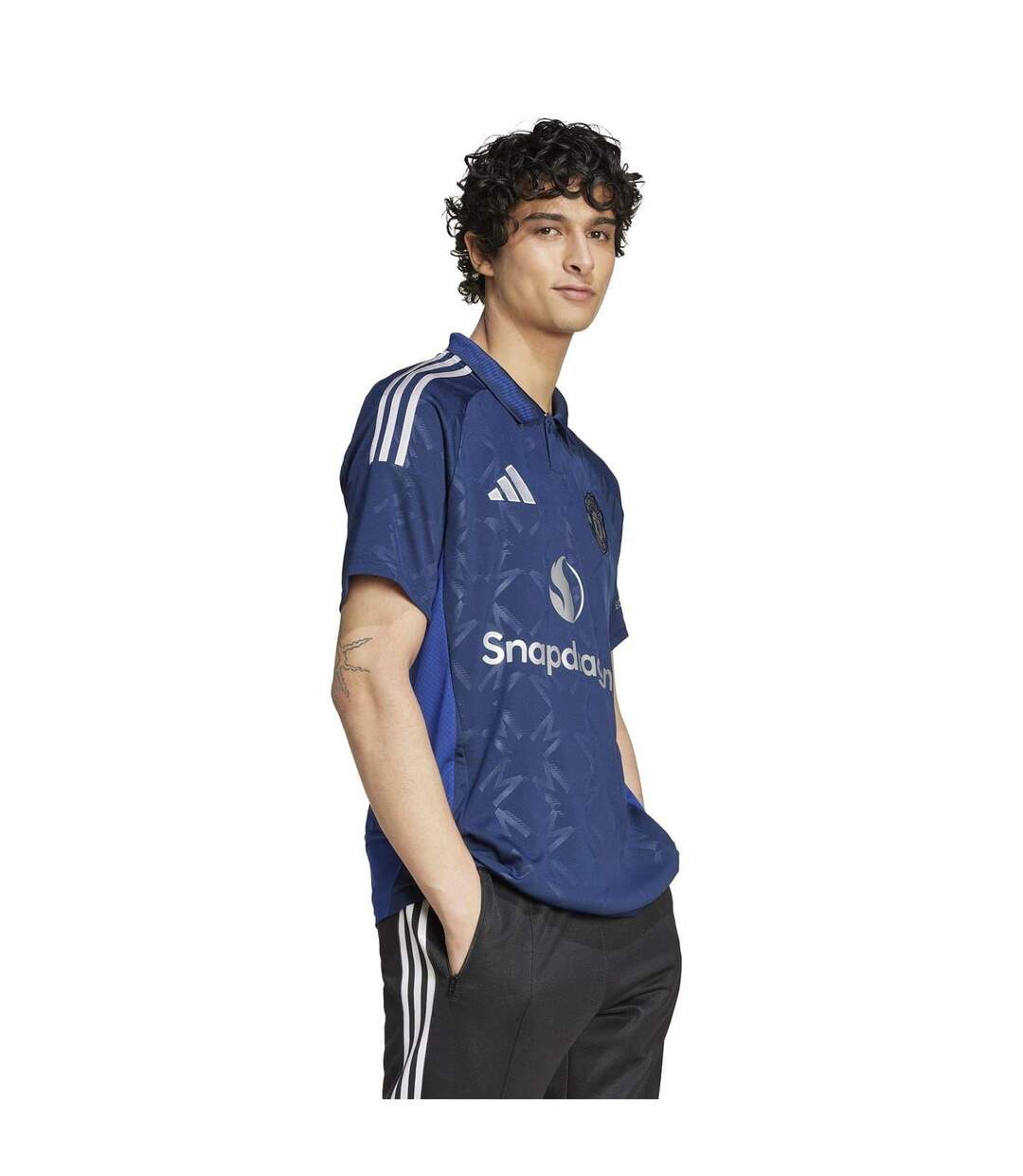 Maillot Extérieur Motif/style Manchester City Fc 2024/2025 Homme Bleu Adidas-4