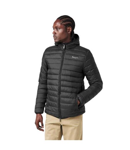 Mens Logo Puffer Jacket Black Aquascutum