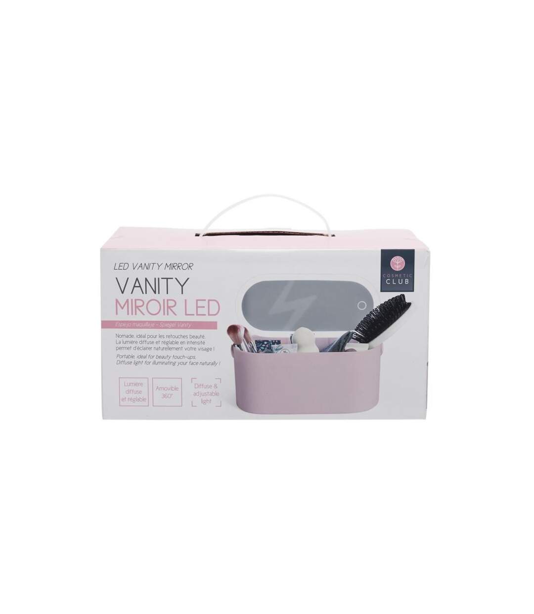 Vanity Déco Miroir LED 23cm Rose-4