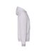 Mens classic heather zipped hoodie white Fruit of the Loom