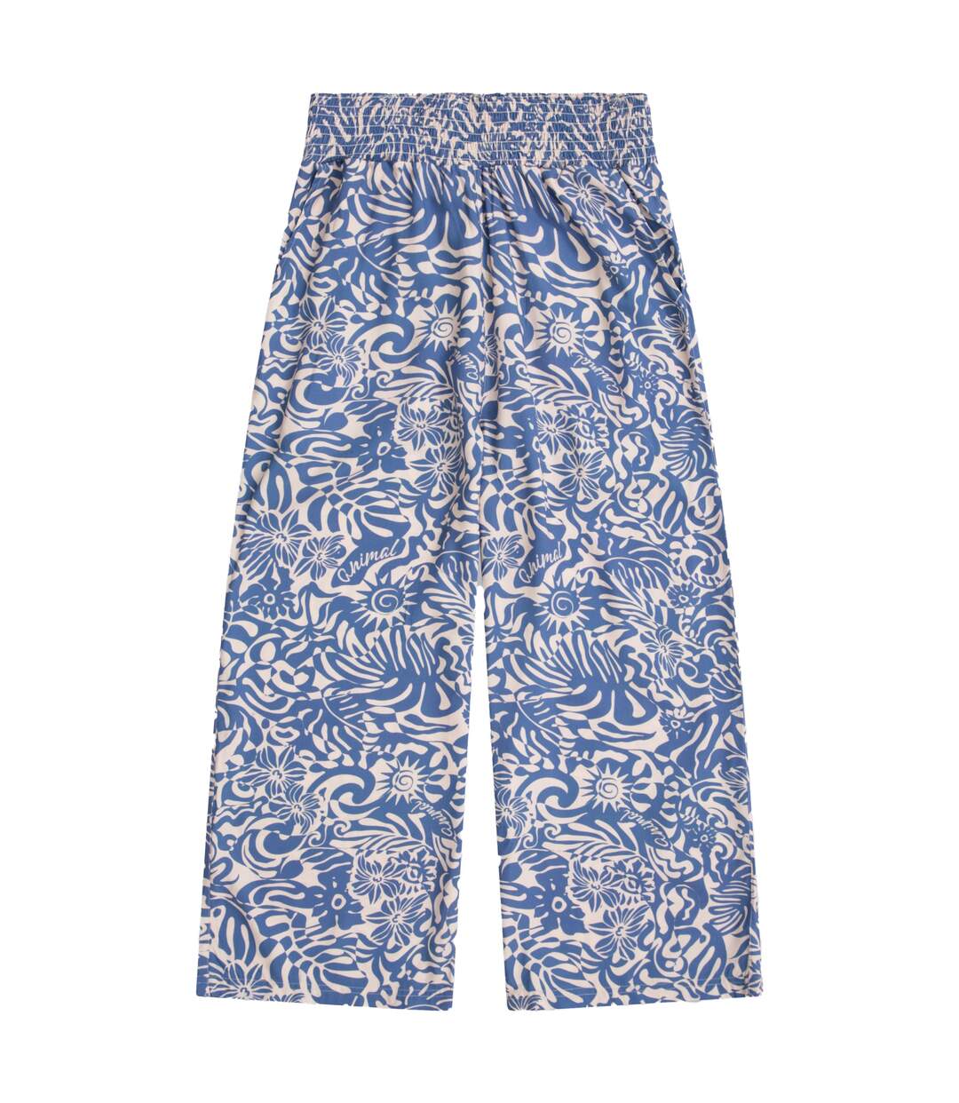 Pantacourt tassia femme bleu clair Animal-2